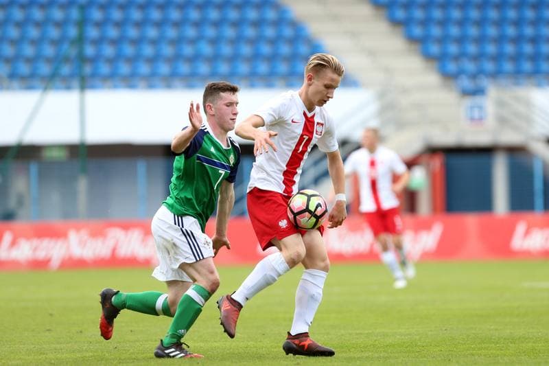 Football. UEFA U19 Championship Qualifiers. Northern Ireland - Poland. 04.10.2017
