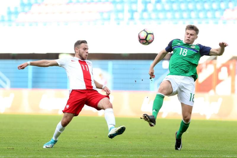 Football. UEFA U19 Championship Qualifiers. Northern Ireland - Poland. 04.10.2017