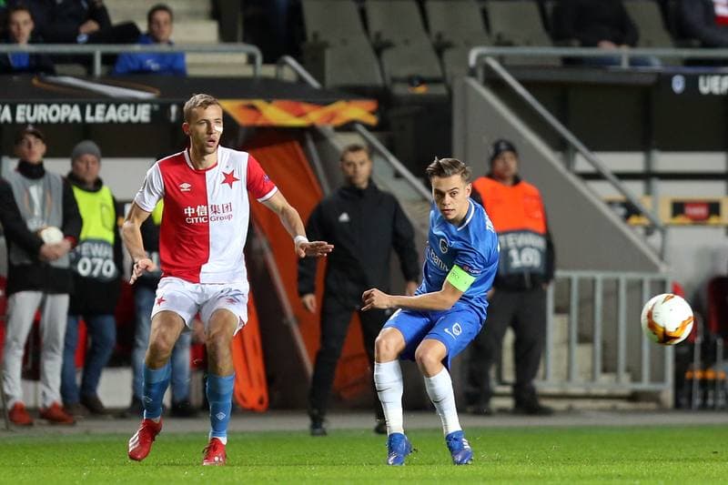 Football. UEFA Europa League. Slavia Prague - KRC Genk. 14.02.2019