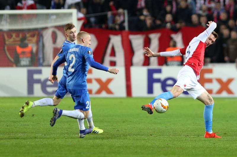 Football. UEFA Europa League. Slavia Prague - KRC Genk. 14.02.2019