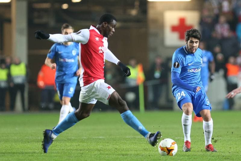 Football. UEFA Europa League. Slavia Prague - KRC Genk. 14.02.2019
