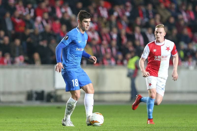 Football. UEFA Europa League. Slavia Prague - KRC Genk. 14.02.2019