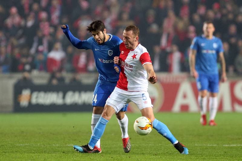 Football. UEFA Europa League. Slavia Prague - KRC Genk. 14.02.2019
