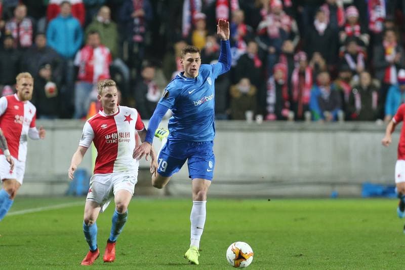 Football. UEFA Europa League. Slavia Prague - KRC Genk. 14.02.2019