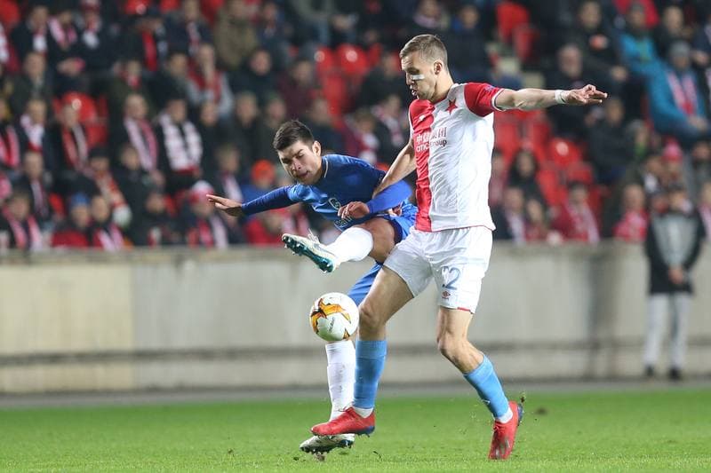 Football. UEFA Europa League. Slavia Prague - KRC Genk. 14.02.2019