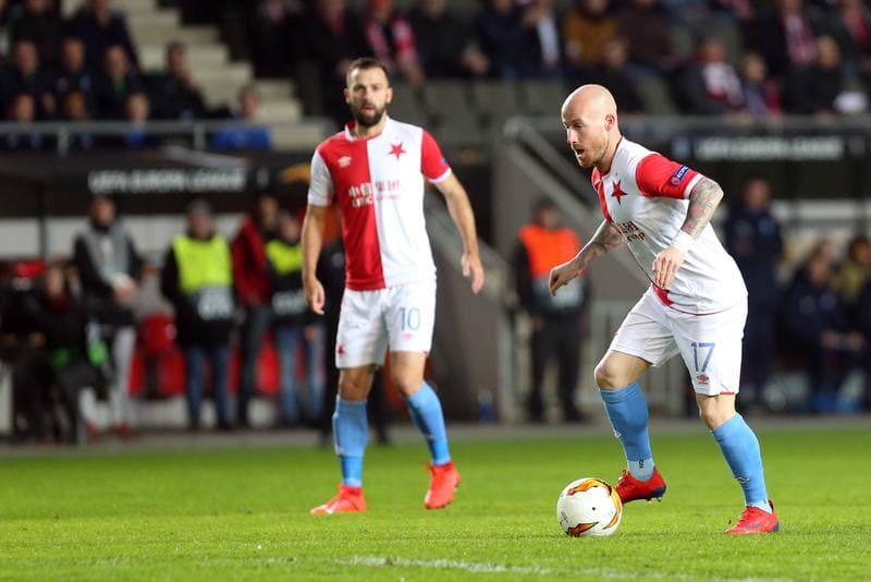 Football. UEFA Europa League. Slavia Prague - KRC Genk. 14.02.2019