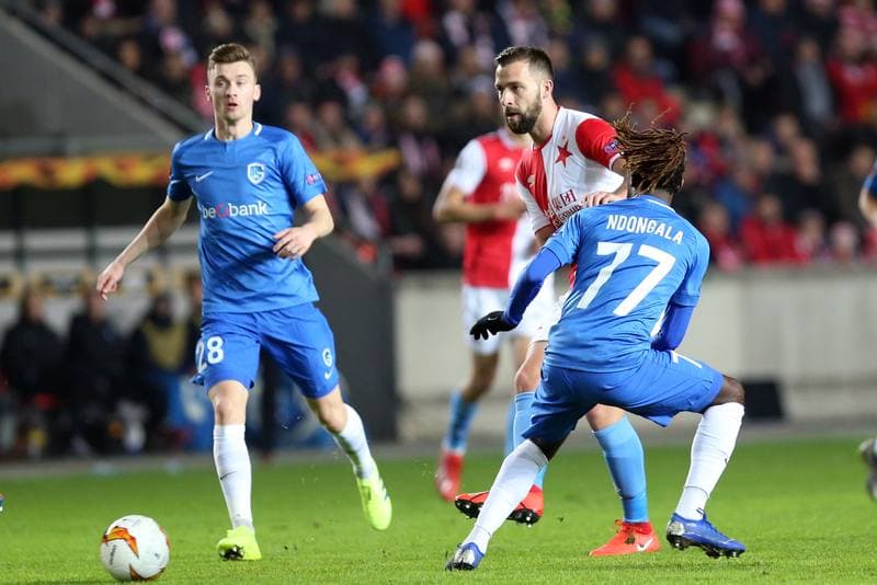 Football. UEFA Europa League. Slavia Prague - KRC Genk. 14.02.2019