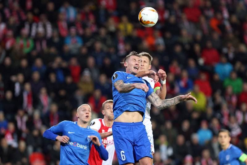 Football. UEFA Europa League. Slavia Prague - KRC Genk. 14.02.2019