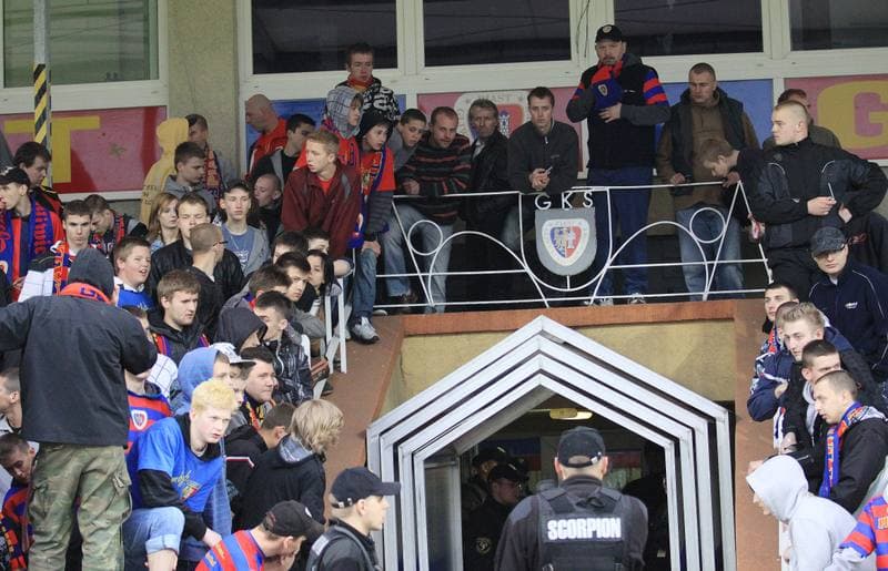 Football. Ekstraklasa. Piast Gliwice - Cracovia Krakow. 15.05.2010
