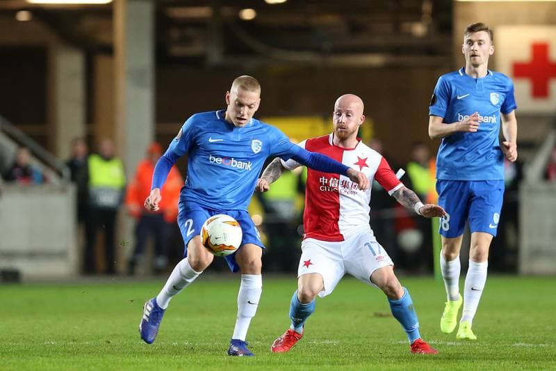 Football. UEFA Europa League. Slavia Prague - KRC Genk. 14.02.2019