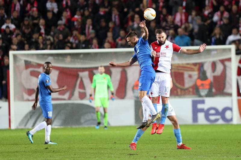 Football. UEFA Europa League. Slavia Prague - KRC Genk. 14.02.2019