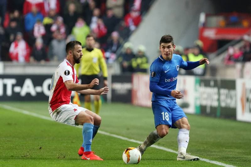 Football. UEFA Europa League. Slavia Prague - KRC Genk. 14.02.2019