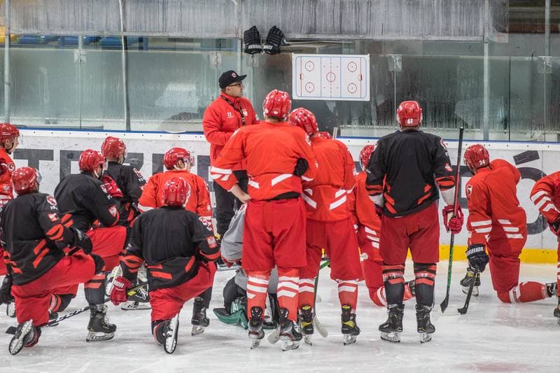Ice Hockey. Poland national team. Training. 19.08.2021
