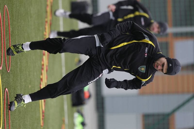 Football. GKS Katowice. Training. 06.02.2014