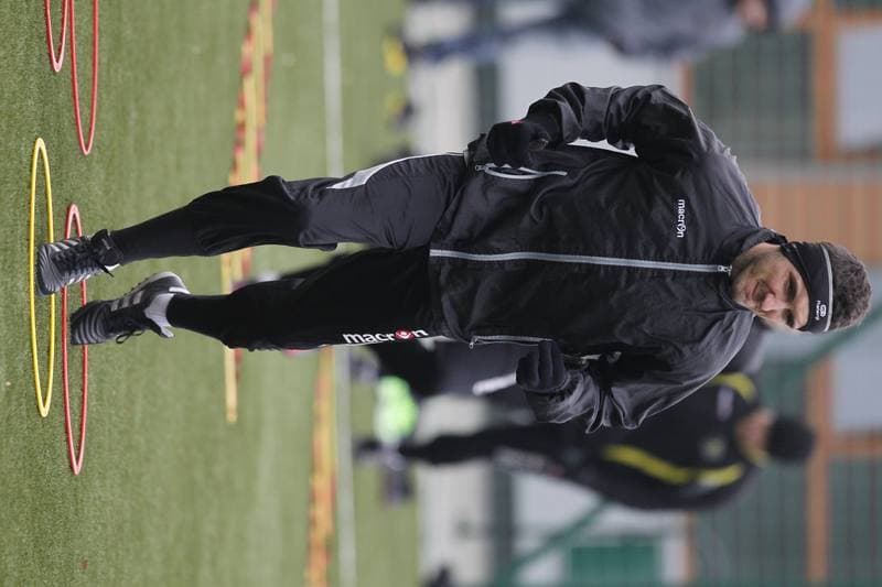 Football. GKS Katowice. Training. 06.02.2014