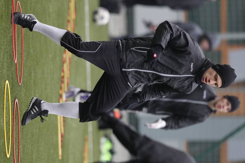 Football. GKS Katowice. Training. 06.02.2014