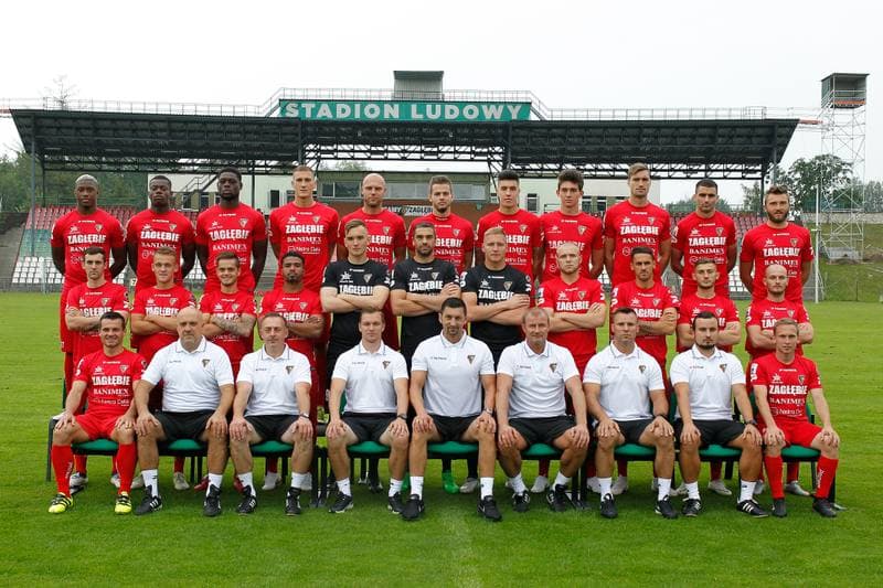Football. Zaglebie Sosnowiec. Photocall. 11.07.2018