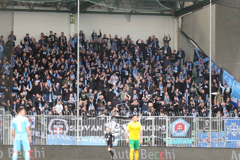 Football. Fortuna Liga. MSK Zilina - Slovan Bratislava. 14.04.2019