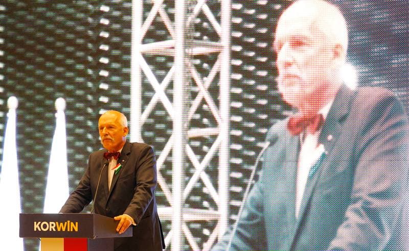Janusz Korwin-Mikke. Partia Korwin. Press Conference. 26.09.2015