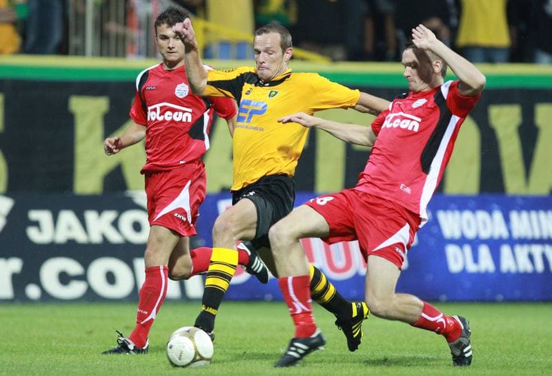 Football. I liga. GKS Katowice - Dolcan Zabki. 31.03.2012