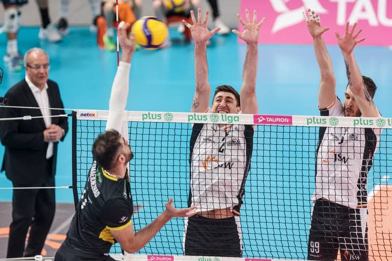 Volleyball. PlusLiga. Jastrzebski Wegiel - PGE GiEK Skra Belchatow. 09.02.2025