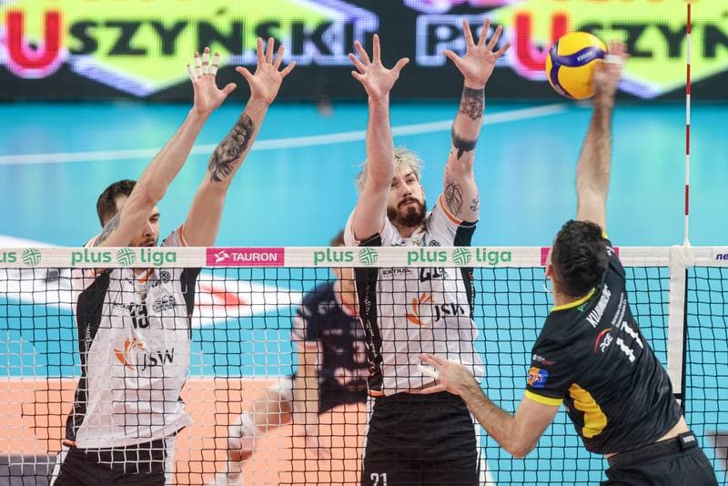 Volleyball. PlusLiga. Jastrzebski Wegiel - PGE GiEK Skra Belchatow. 09.02.2025