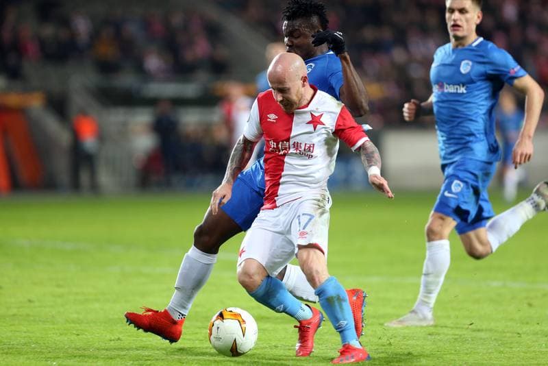 Football. UEFA Europa League. Slavia Prague - KRC Genk. 14.02.2019