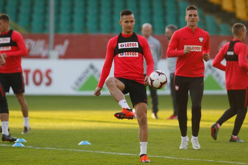 Football. Poland national team. Training. 09.10.2018