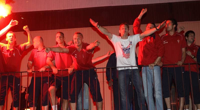 Football. Gornik Zabrze. Press Conference. 02.06.2010