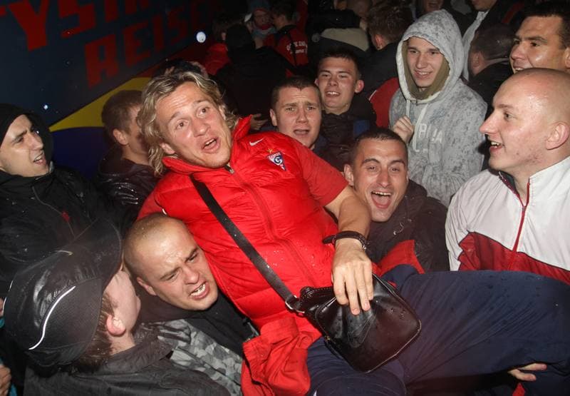Football. Gornik Zabrze. Press Conference. 02.06.2010