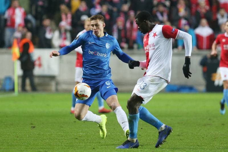 Football. UEFA Europa League. Slavia Prague - KRC Genk. 14.02.2019