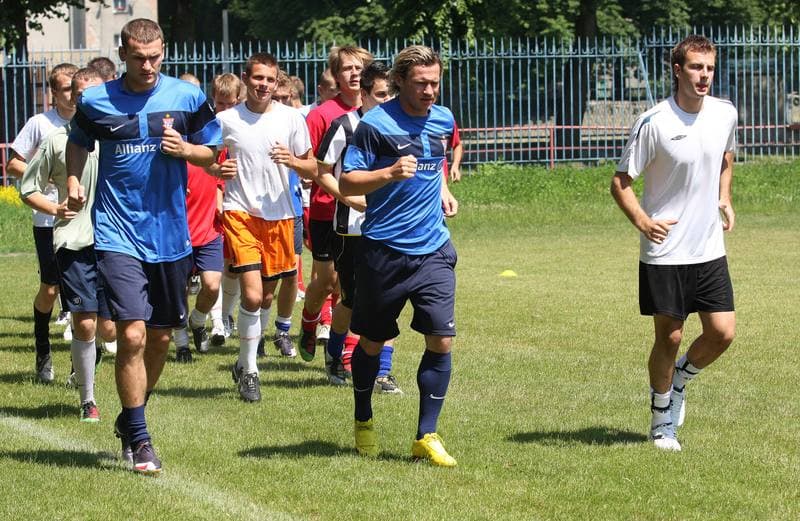 Football. Gornik Zabrze. Training. 07.01.2010