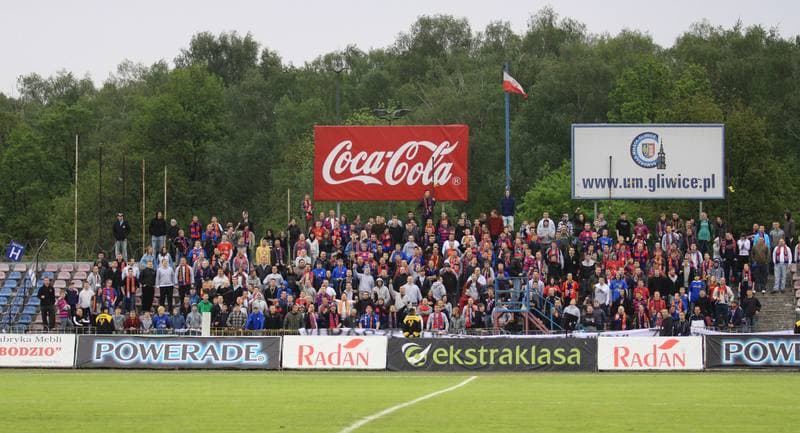 Football. Ekstraklasa. Piast Gliwice - Cracovia Krakow. 15.05.2010