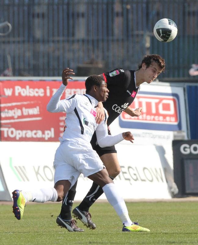 Football. T-Mobile Ekstraklasa. Gornik Zabrze - LKS Lodz. 17.03.2012
