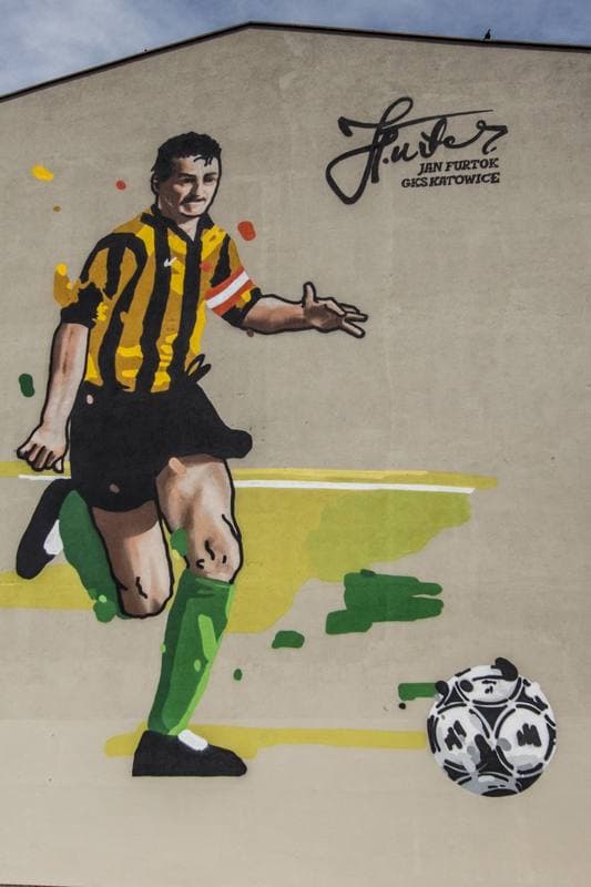 Football. GKS Katowice. Mural. 28.07.2021