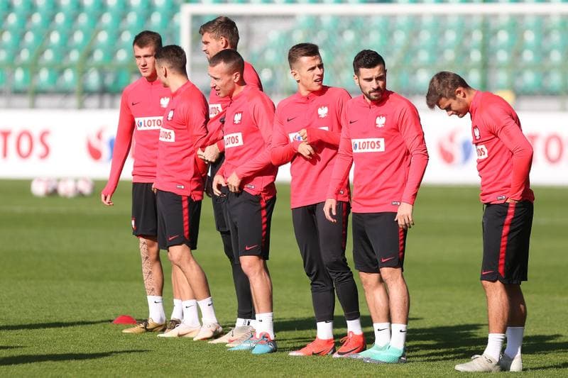 Football. Poland national team. Training. 12.10.2018
