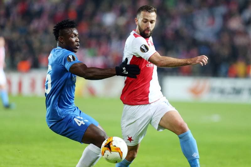 Football. UEFA Europa League. Slavia Prague - KRC Genk. 14.02.2019