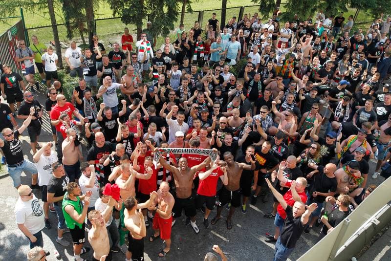 Football. Zaglebie Sosnowiec. Celebration. 27.05.2018