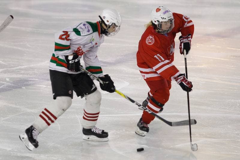 Ice Hockey. Slaska Liga Mlodzikow. UKS Zaglebie Sosnowiec - Reprezentacja Polski Kobiet. 13.09.2018