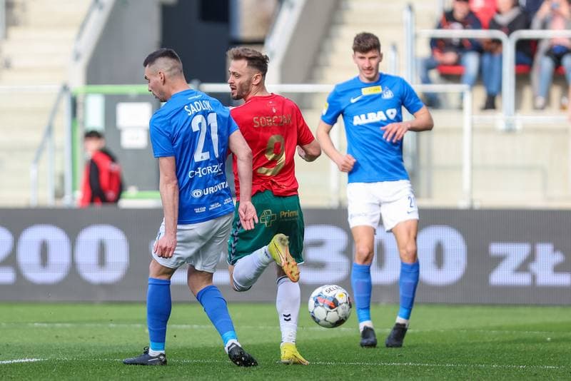 Football. Fortuna I Liga. Zaglebie Sosnowiec - Ruch Chorzow. 15.04.2023