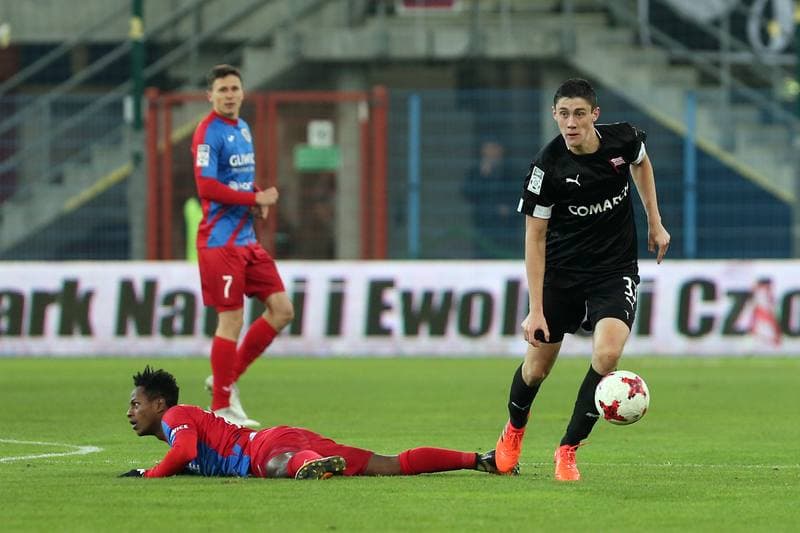 Football. Lotto Ekstraklasa. Piast Gliwice - Cracovia Krakow. 18.11.2017
