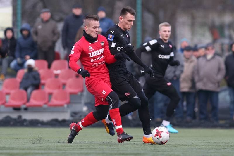 Football. Sparing. Zaglebie Sosnowiec - Cracovia Krakow. 17.01.2018
