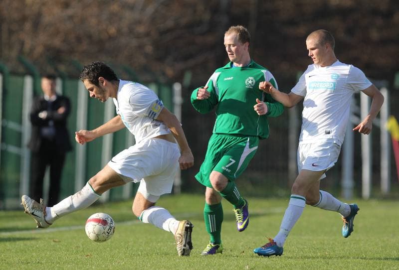Football. III Liga Opolsko - Slaska. Grunwald Ruda Slaska - Rekord Bielsko Biala. 11.11.2014