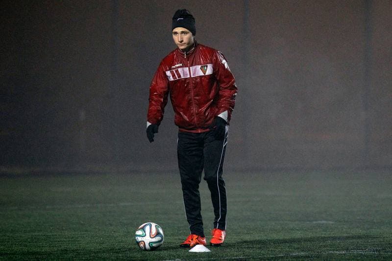 Football. Zaglebie Sosnowiec. Training. 11.01.2016