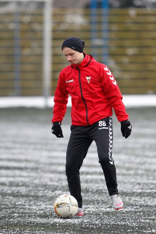 Football. GKS Tychy. Training. 06.01.2017