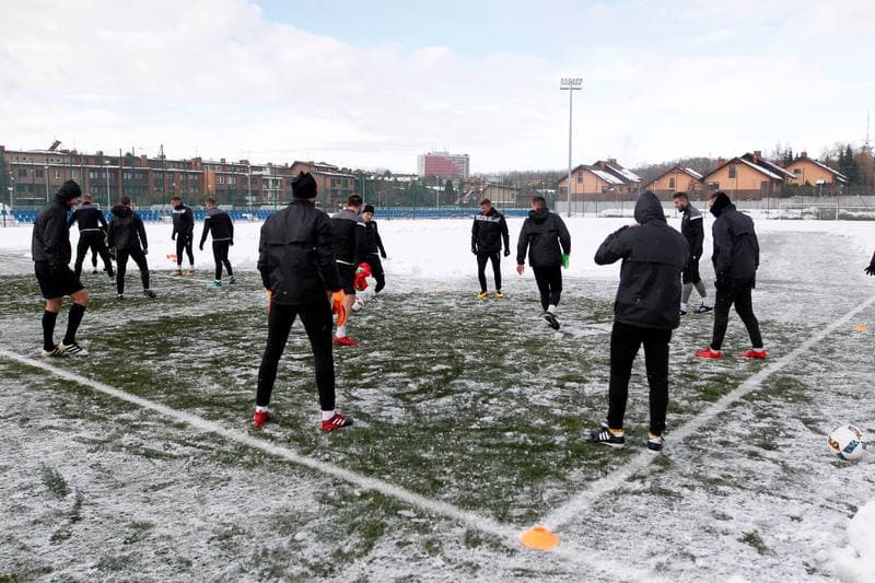 Football. GKS Katowice. Training. 14.01.2019