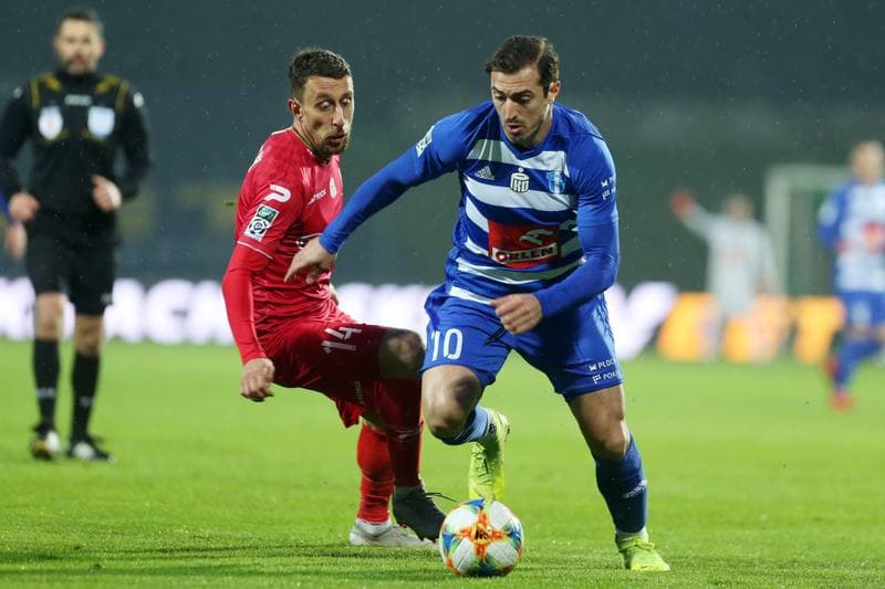 Football. Lotto Ekstraklasa. Zaglebie Sosnowiec - Wisla Plock. 13.04.2019