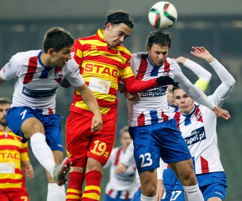 Football. PKO BP Ekstraklasa. Podbeskidzie Bielsko Biala - Jagiellonia Bialystok. 02.11.2015