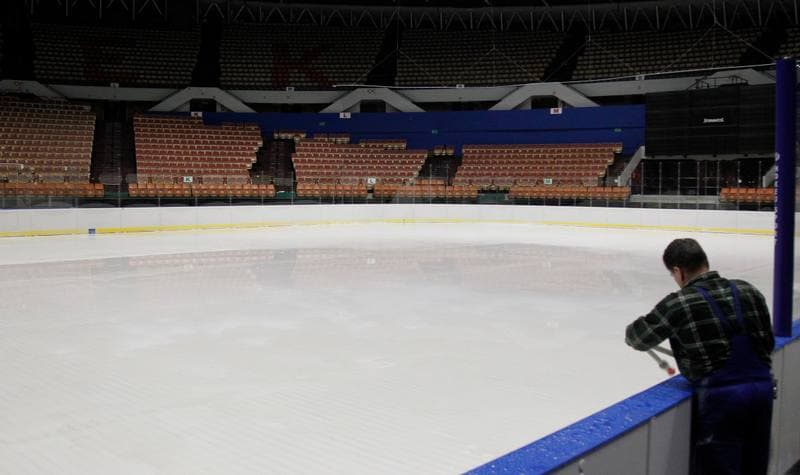 Ice Hockey. Spodek. Construction. 16.04.2016