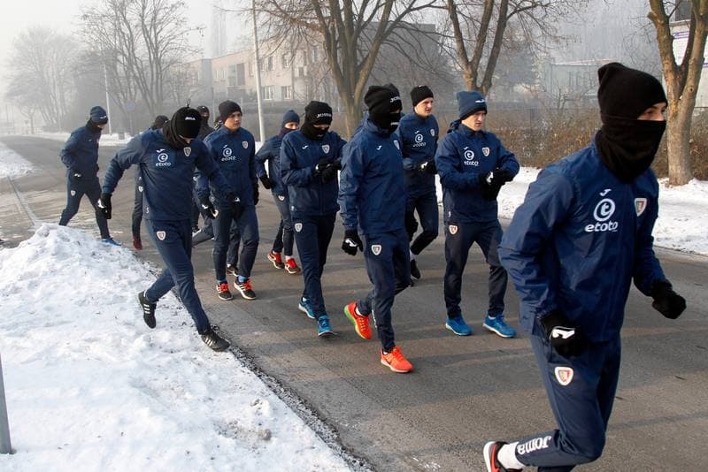 Football. Piast Gliwice. Training. 09.01.2017